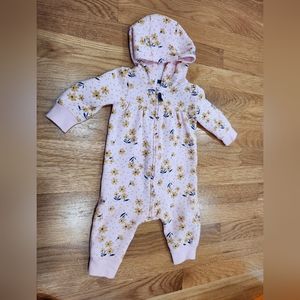 ▪️5/$20 Carter's Baby Girl hoodie jumpsuit romper floral coverall